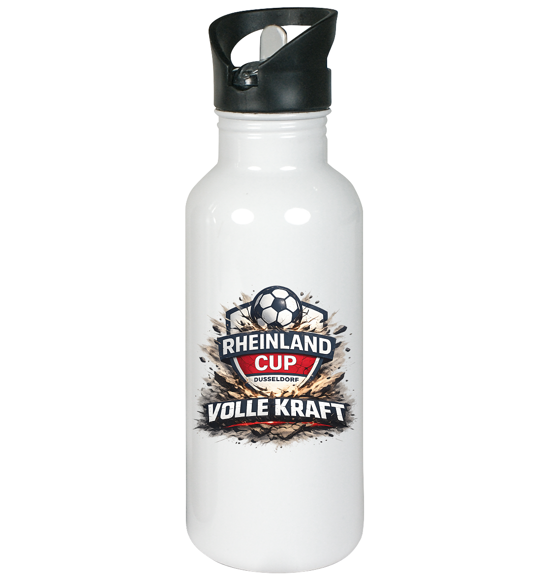 Rheinland Cup Düsseldorf Volle Kraft - Edelstahl-Trinkflasche