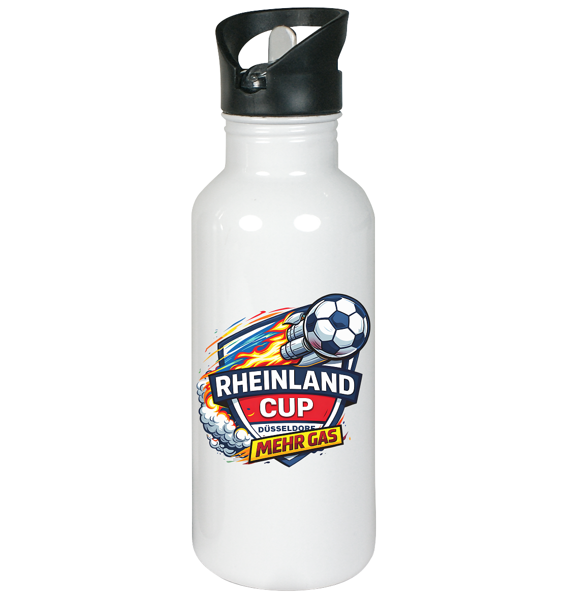 Rheinland Cup Düsseldorf Mehr Gas - Edelstahl-Trinkflasche